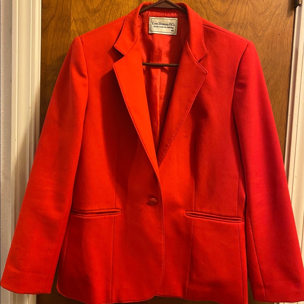 Ladies Levi Strauss & Co. Red Blazer Size 12
